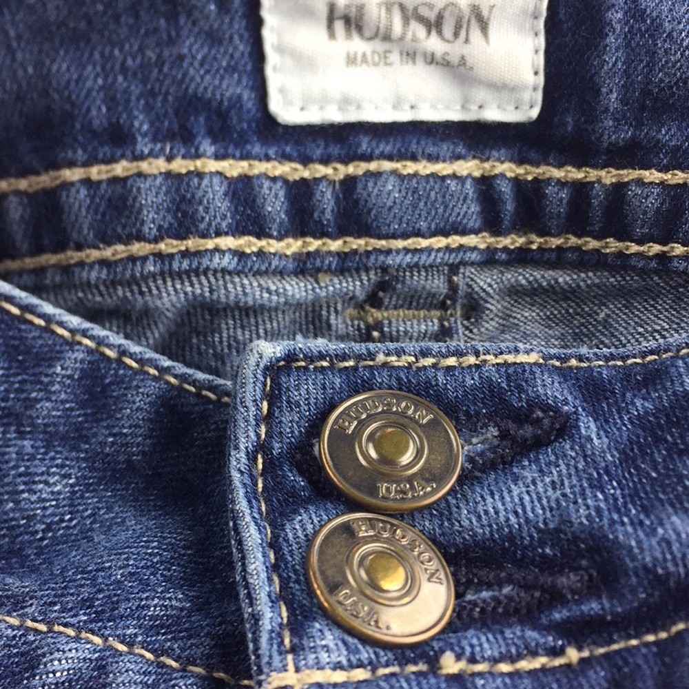 Hudson Double Buttoned Boot Cut Jeans Size 28 - image 4